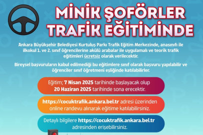 Başkentli miniklere ücretsiz trafik eğitimi