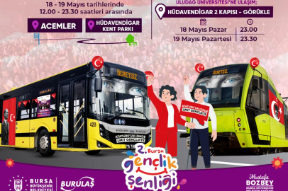 Bursa’da 19 Mayıs’ta Ulaşım Ücretsiz