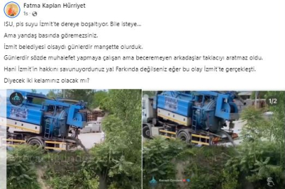 Hürriyet’ten İSU’nun Dereye Pis Su Boşaltmasına Sert Tepki