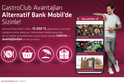15.000 TL’lik Lezzet Ayrıcalığı Alternatif Bank Mobil’de