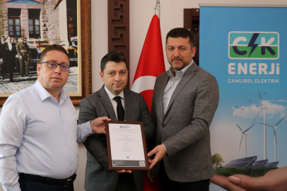 Erbaa OSB'ye Yeşil Enerji Sertifikası