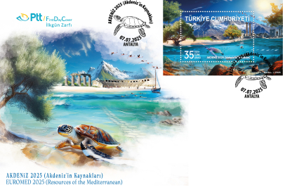 PTT'den 'Akdeniz 2025'  Konulu Anma Pulu ve İlkgün Zarfı