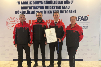 TAK Ekibi AFAD Gönüllüsü Olarak Akredite Edildi