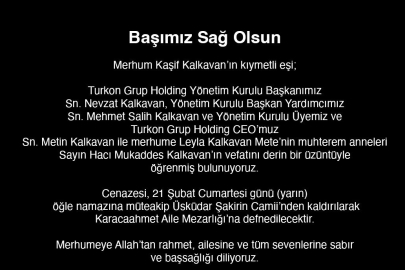 Turkon Holding'in Acı Günü