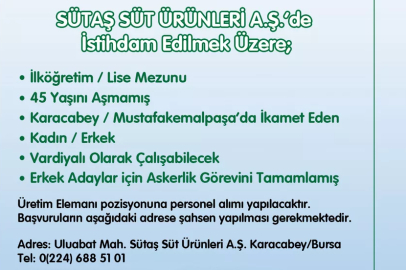 Dev fabrika eleman arıyor: İlan verildi, işte şartlar