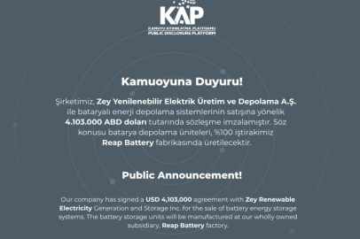 YEO’dan Enerji Depolama Alanında 4,1 Milyon Dolarlık Yeni Sözleşme